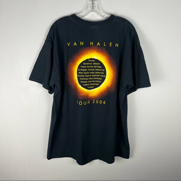 Van Halen Vintage 2004 Fire Eclipse Logo Tour T-Shirt - Picture 5 of 5